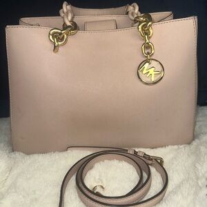 Michael Kors Blush Satchel with Gold Accents